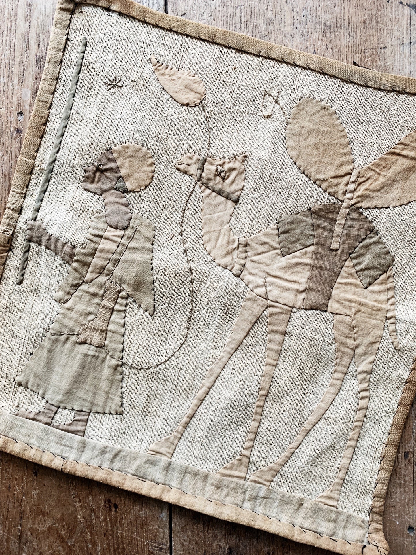 Vintage Art Deco Egyptian Revival Tapestry