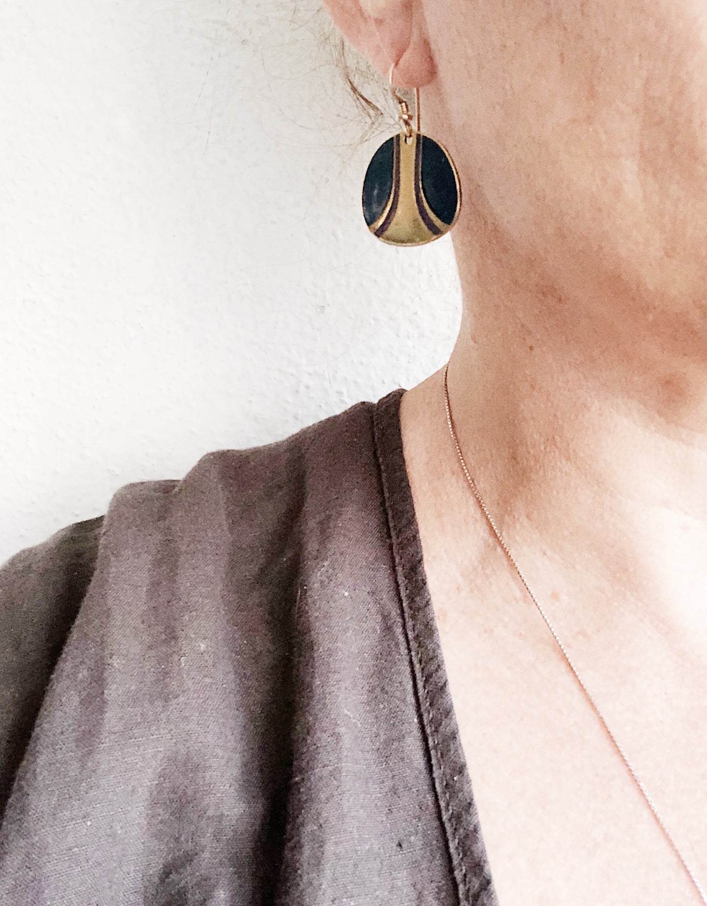 Vintage Laurel Burch Enamel Earrings