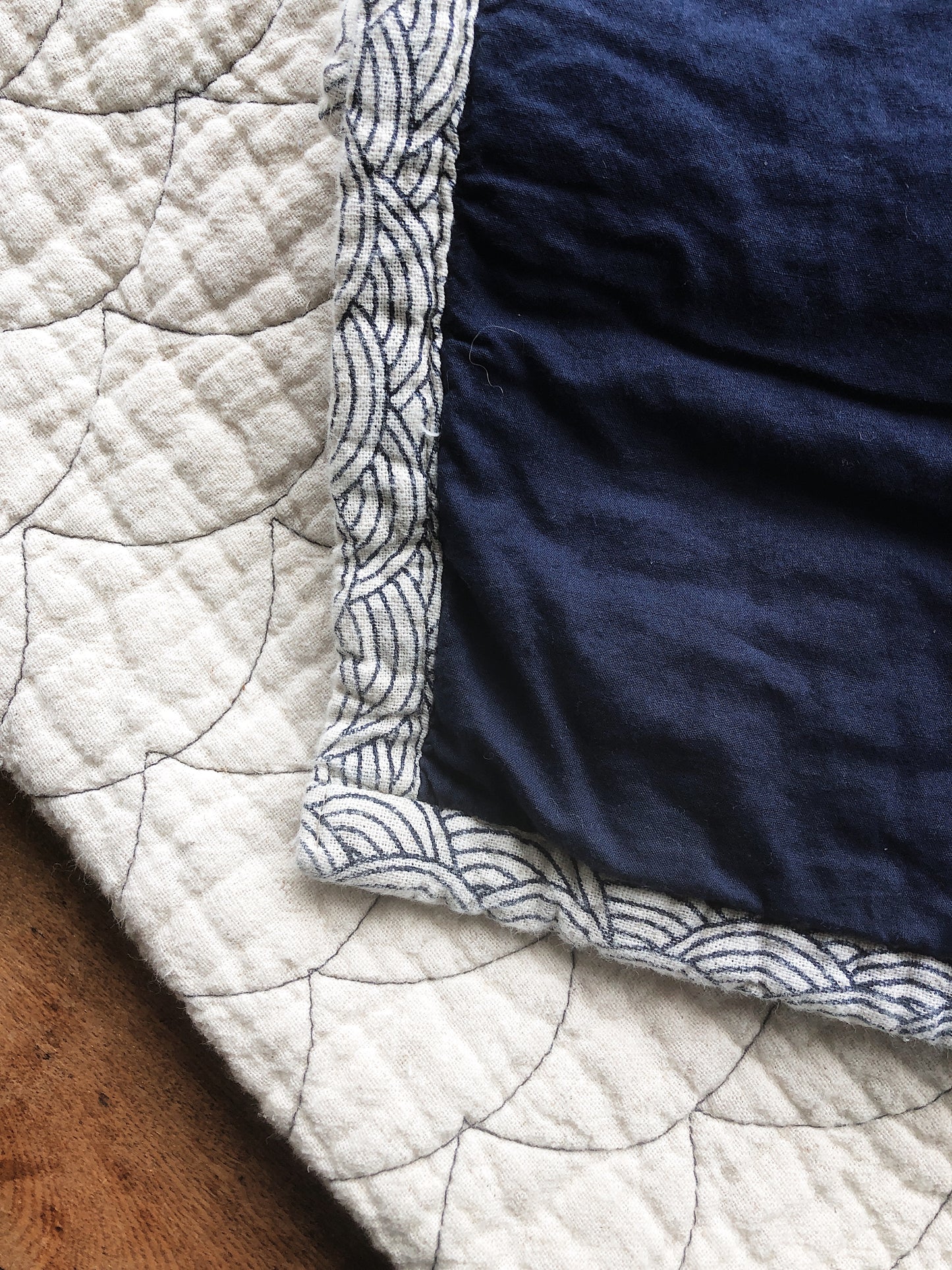 Pair Vintage Quilted Japanese Pillow Cases