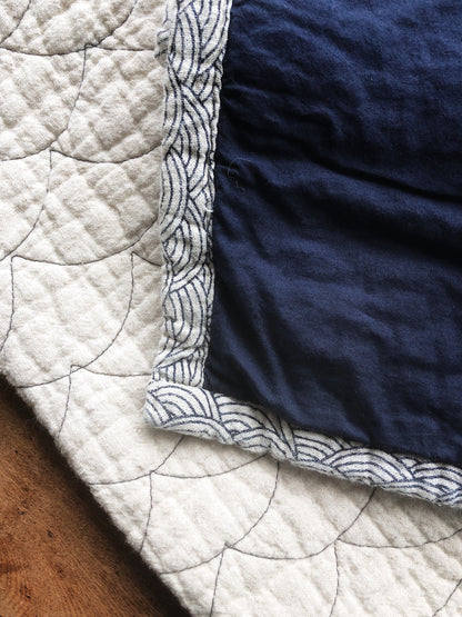 Pair Vintage Quilted Japanese Pillow Cases