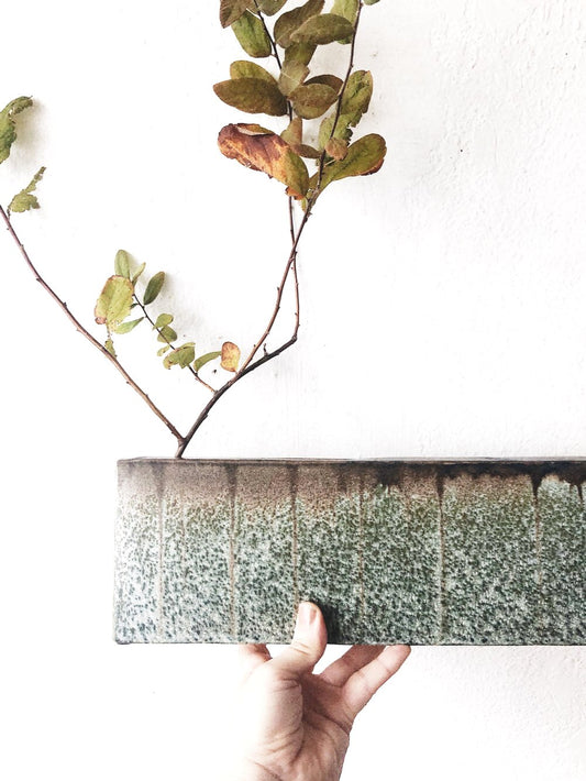 Vintage Raku Ikebana Vase