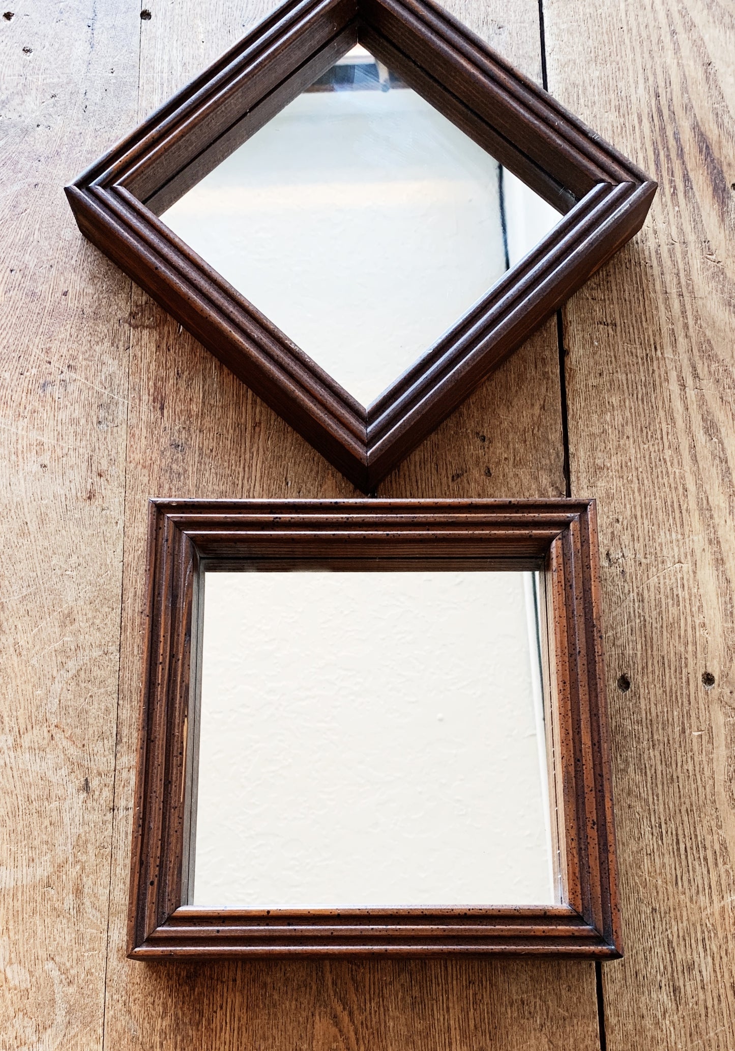 Vintage Wood Framed Mirror