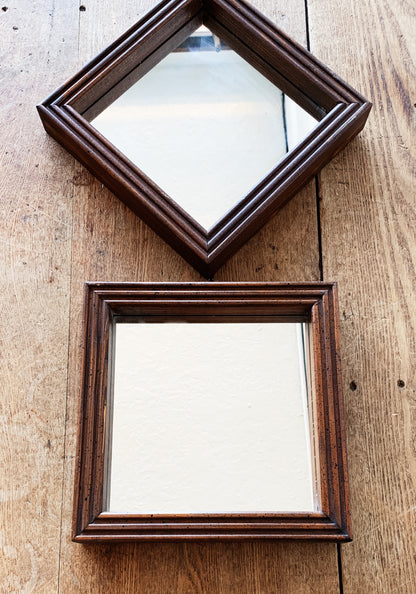 Vintage Wood Framed Mirror