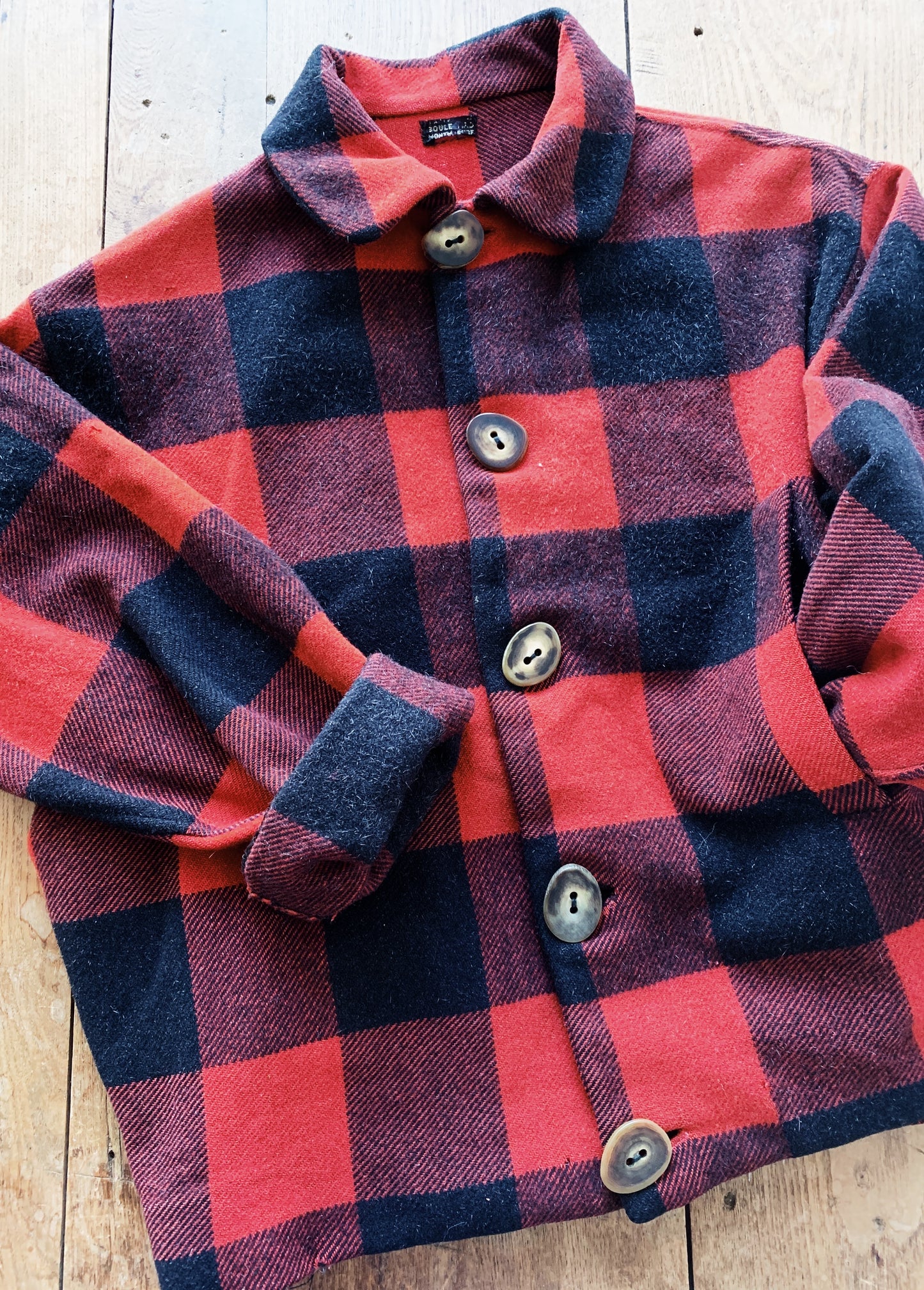 Vintage Wool Buffalo Plaid Jacket