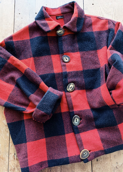 Vintage Wool Buffalo Plaid Jacket