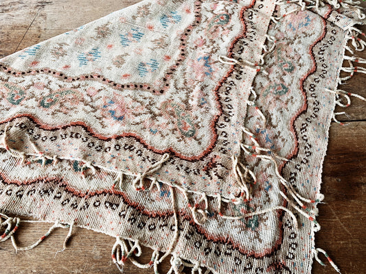 Vintage Woven Cotton Chenille Textile