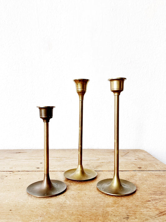 Brass Candlestick Trio