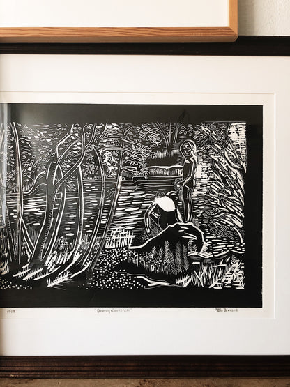 Large Original Woodcut