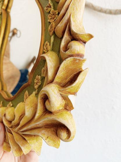 Vintage Decorative Carved Wood Mirror