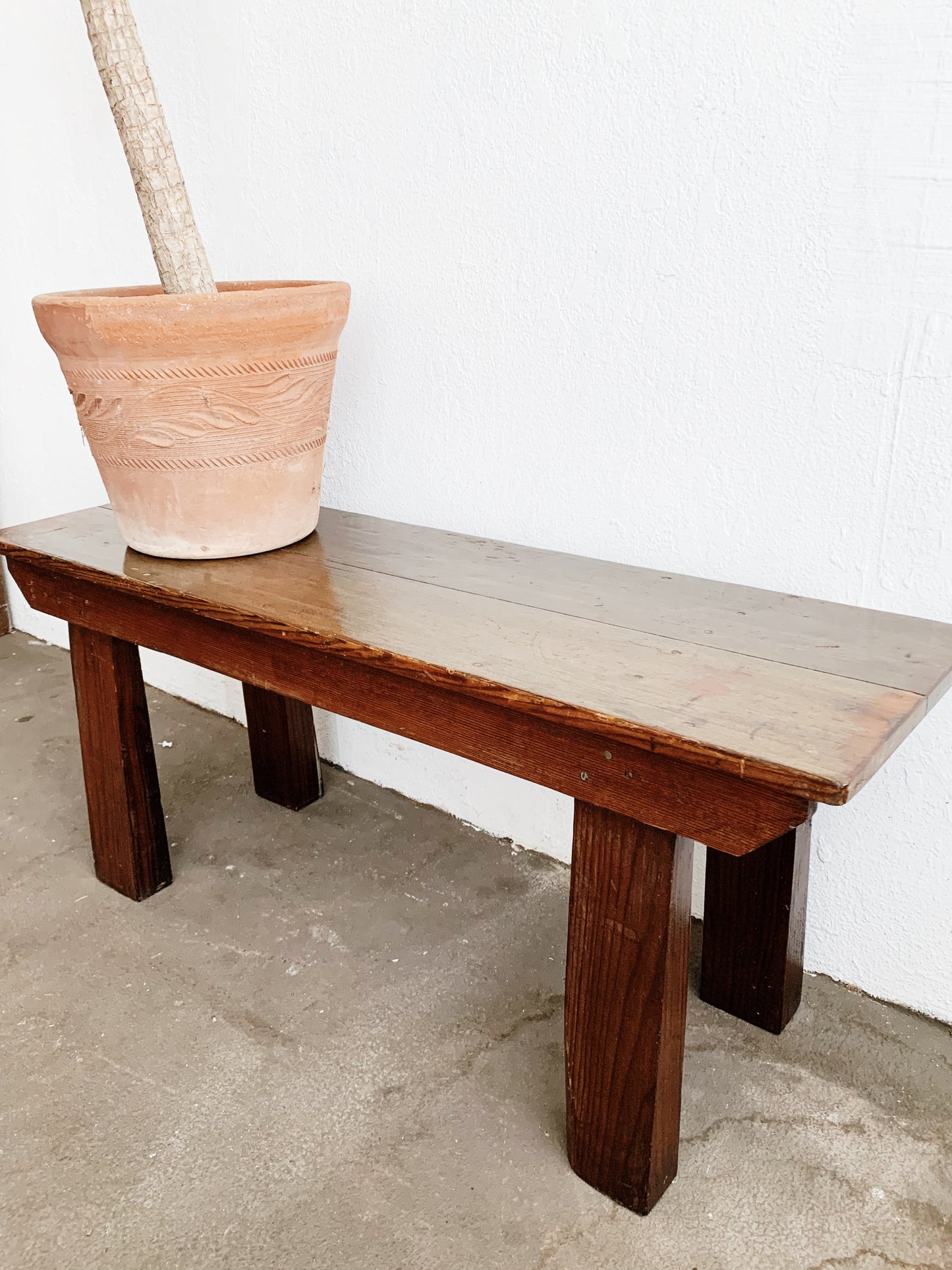 Vintage Handmade Wood Bench