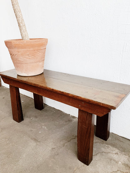 Vintage Handmade Wood Bench