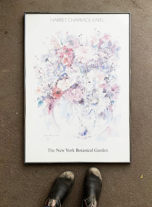 Large Vintage Framed Botanical Poster