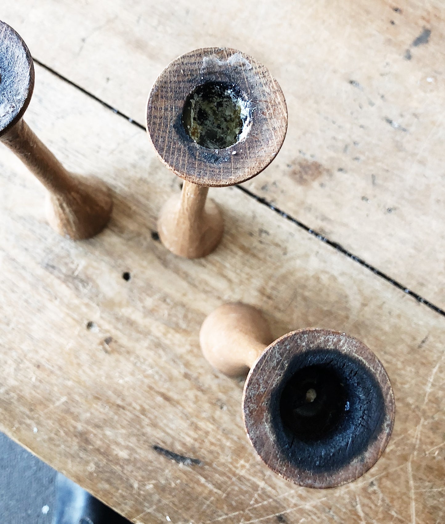 Mid Century Candlestick Trio