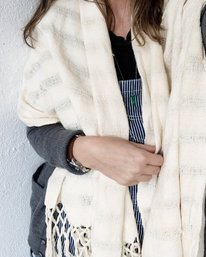 Woven Cotton Scarf / Textile