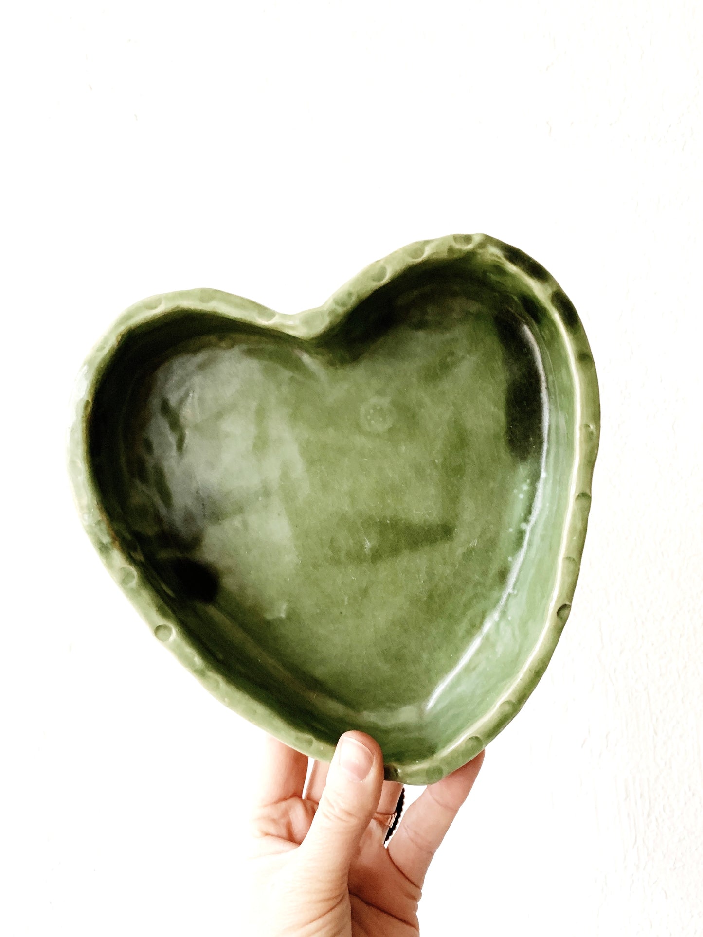 Handmade Heart Pottery Dish
