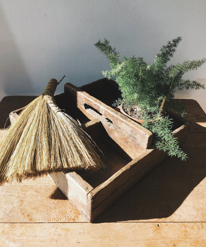 Primitive Divided Wood Caddy
