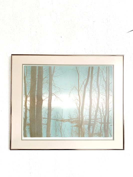 Large Vintage Framed Etching