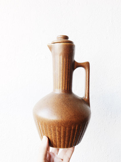 Vintage Monmouth Stoneware Pitcher and Lid