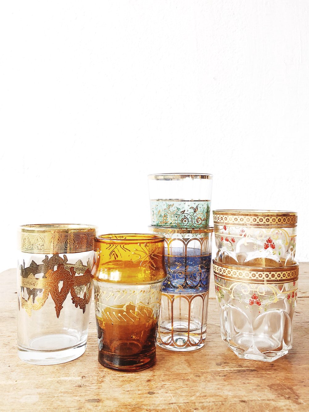 Vintage Parisian Handpainted Glasses
