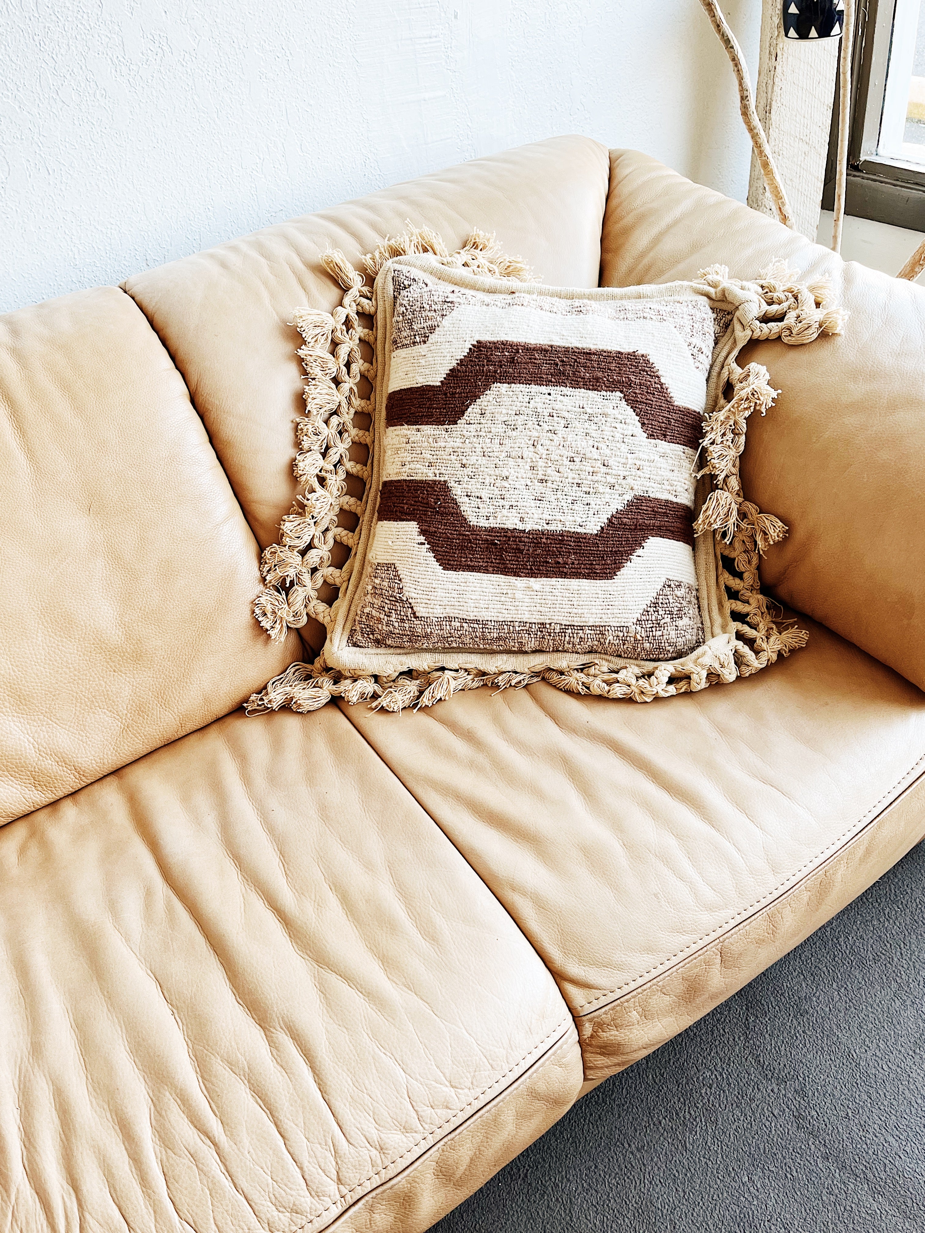 Vintage Italian Leather Couch - Thumbnail 5