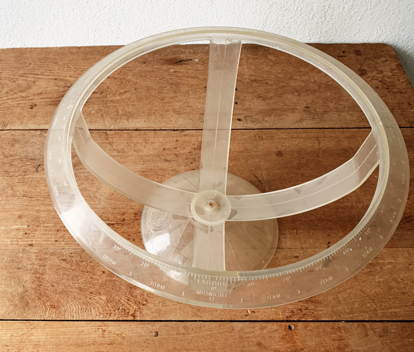 National Geographic Globe in Spinning Lucite Base c1961