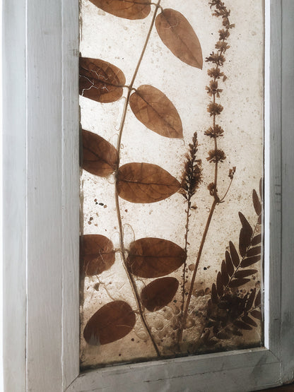 Vintage Pressed Floral Resin Shutter