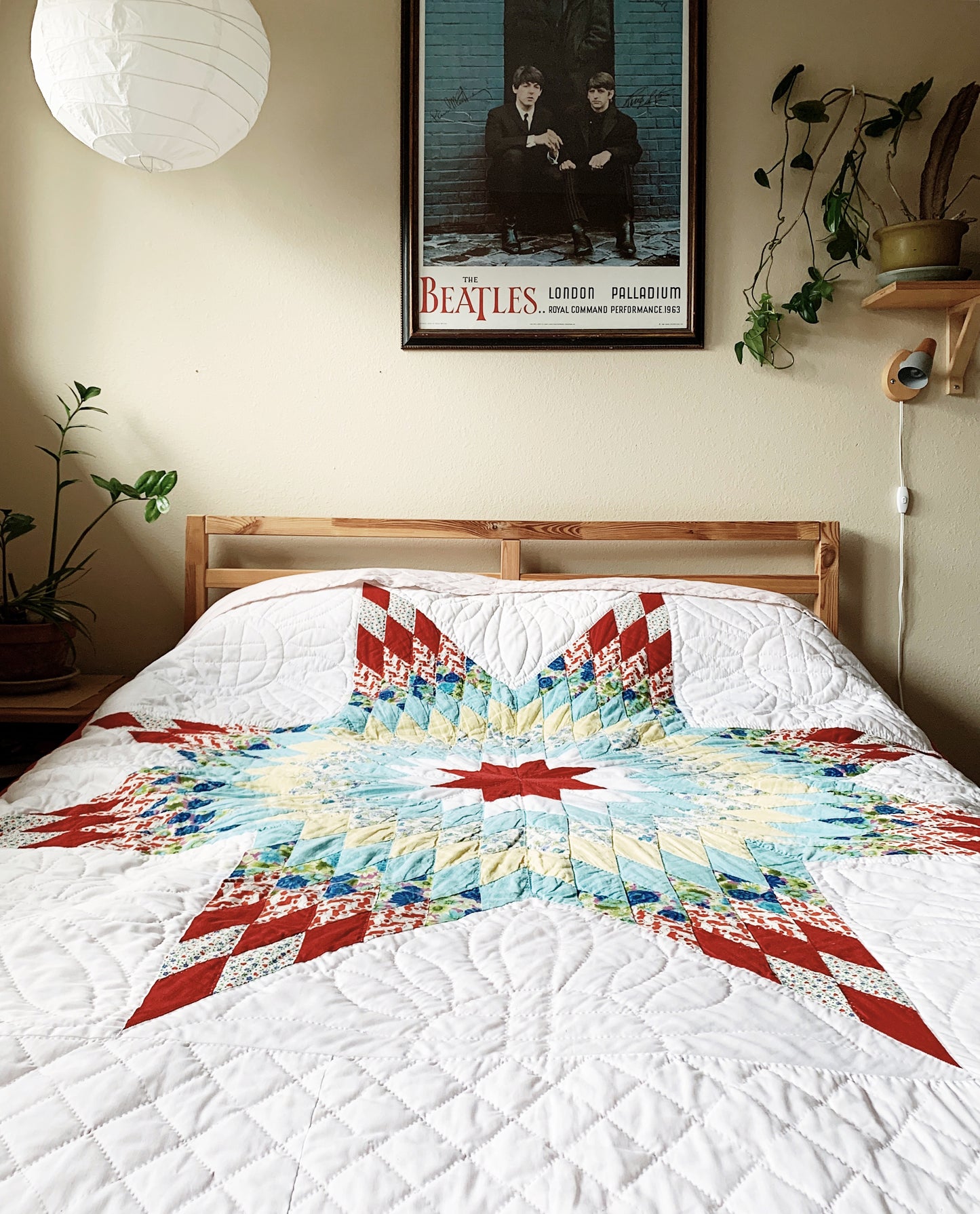 Vintage King Size Cotton Quilt