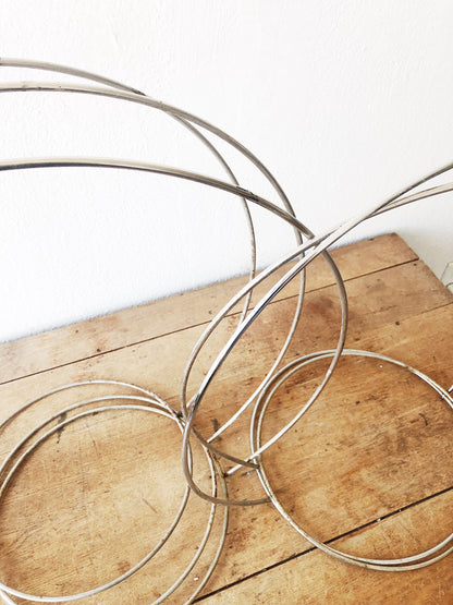 Vintage Minimal Chrome Circle Planter