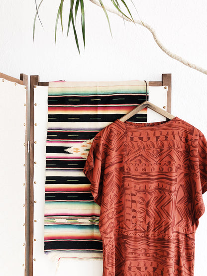 Vintage Wool Saltillo Runner