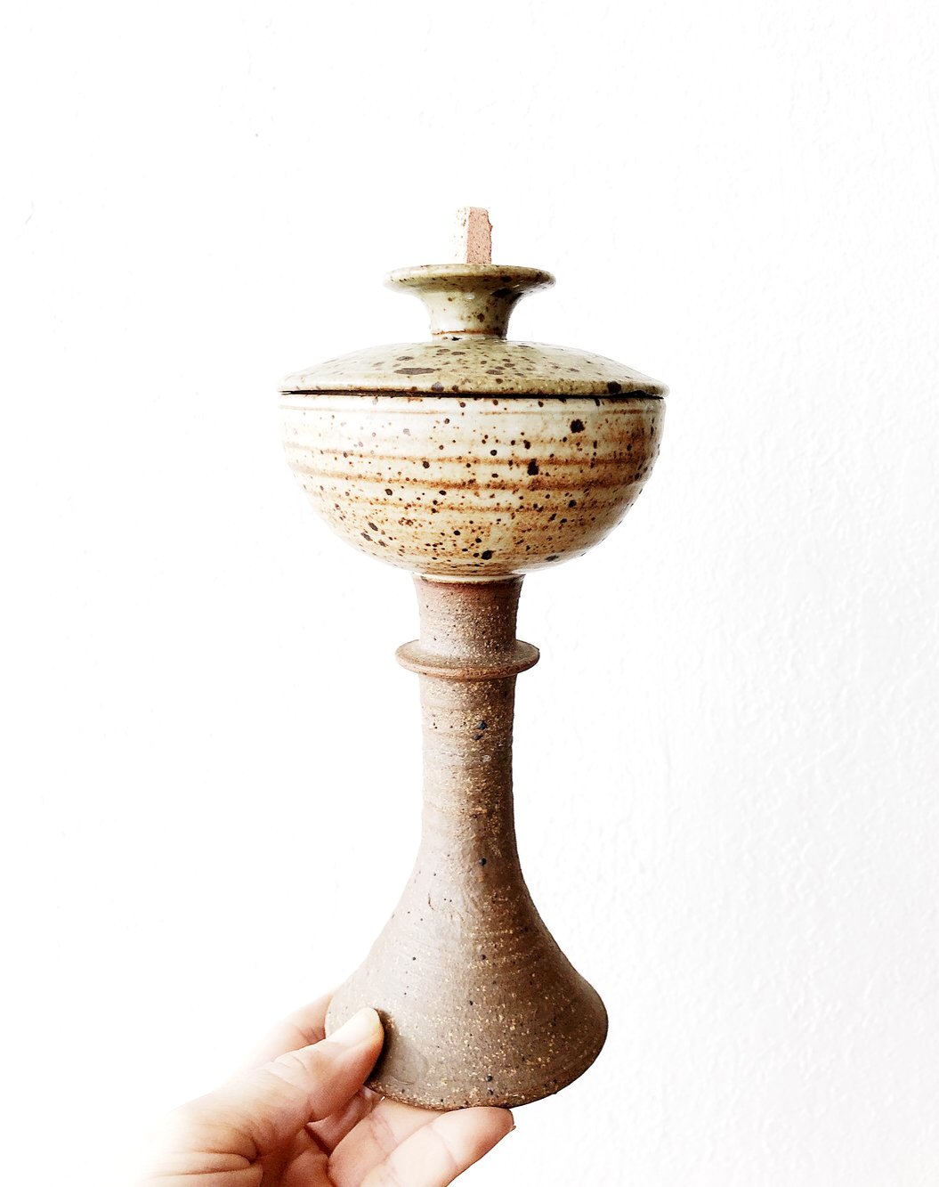Vintage Ceramic Incense Jar and Burner