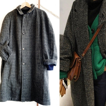Vintage HarrisTweed Handwoven Scottish Wool Coat