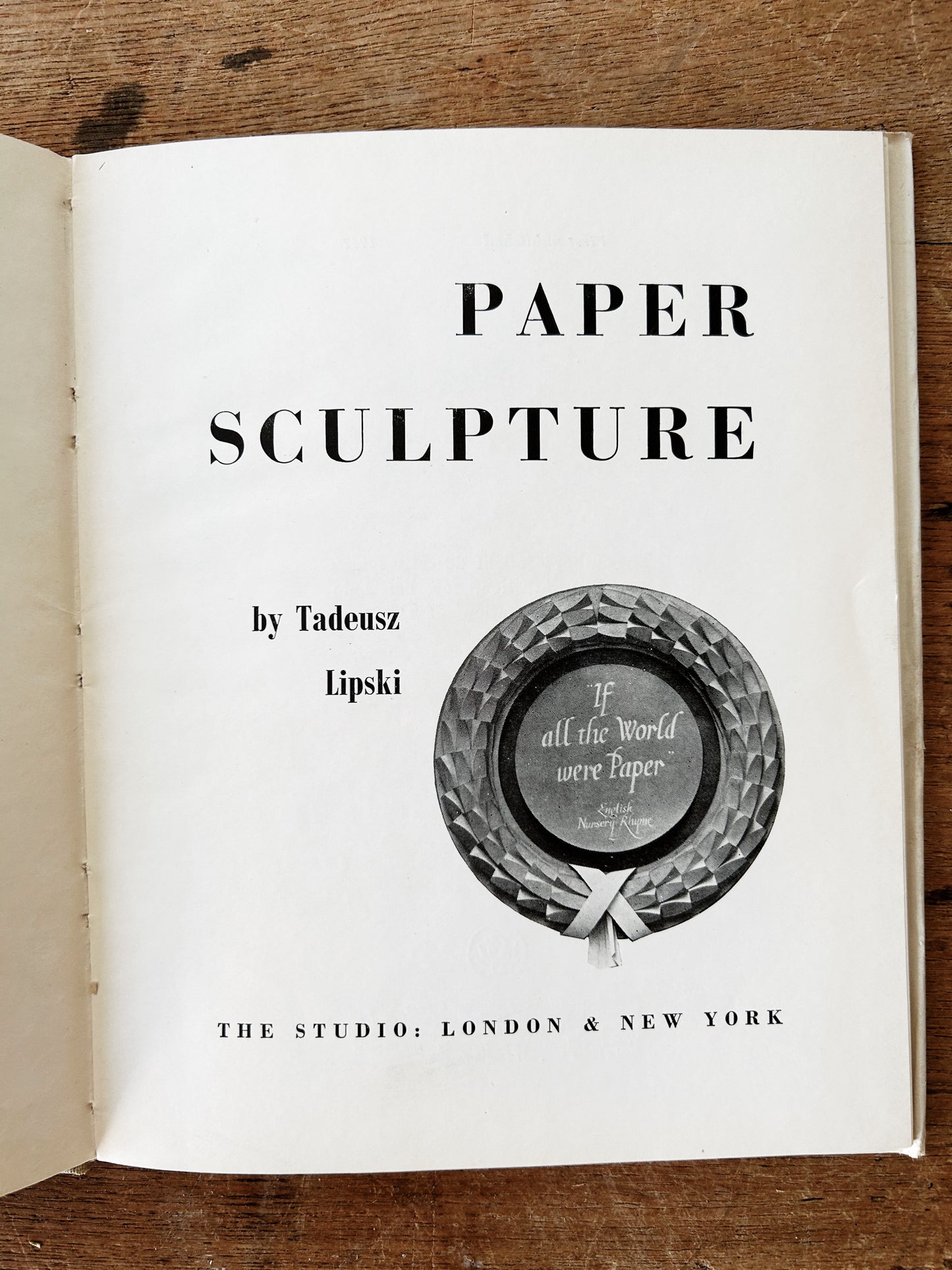 Rare 1947 Vintage Paper Sculpture Hardcover