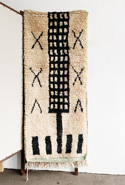 Long Vintage Moroccan Wool Runner