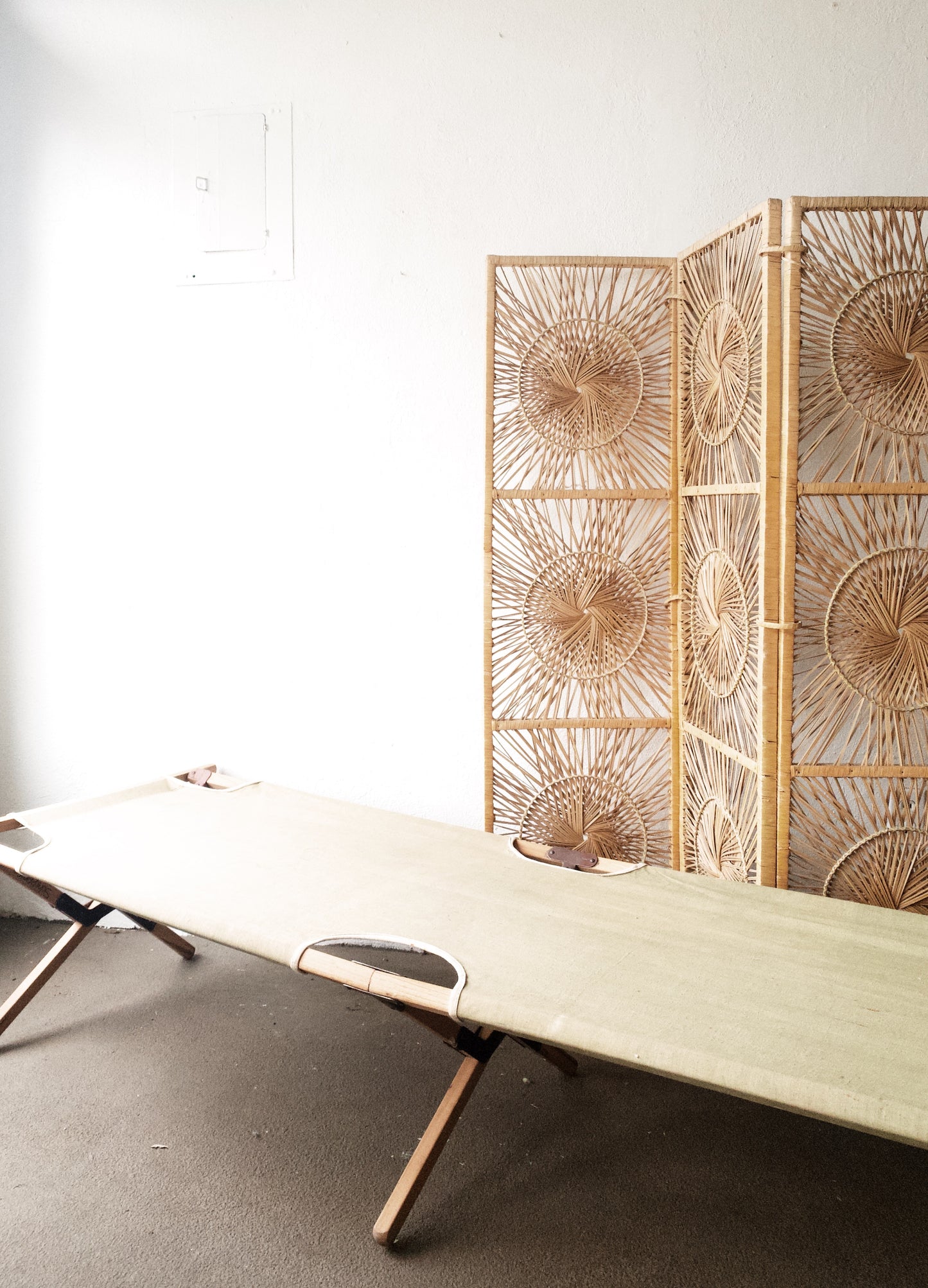 Vintage Canvas Camp Cot