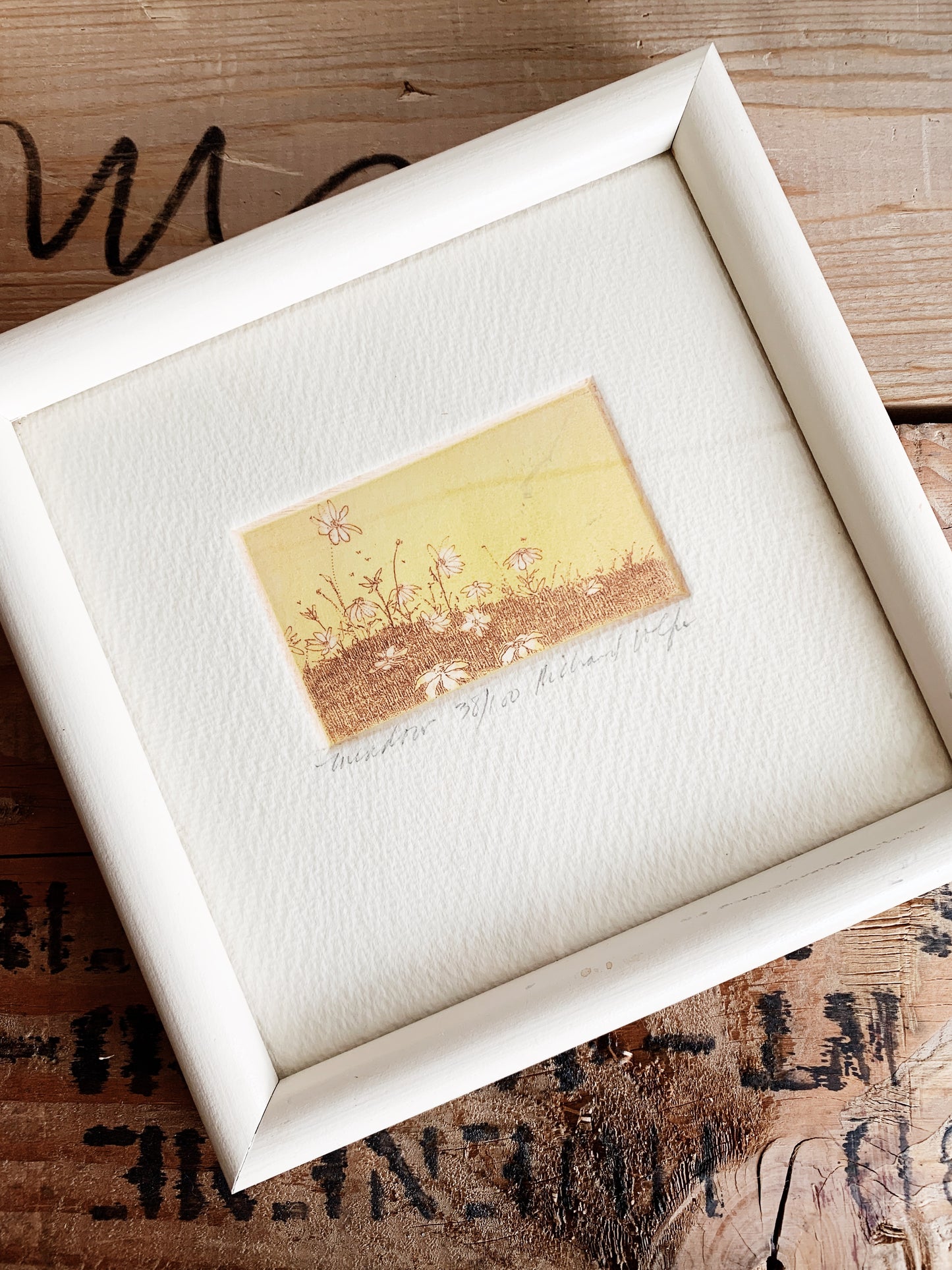Original Vintage Framed Etching