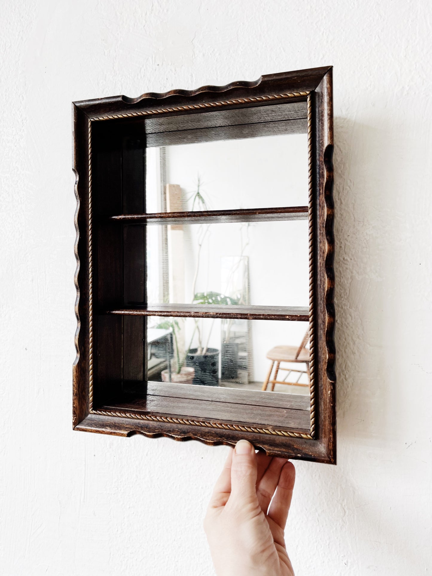 Vintage Mirrored Shelf