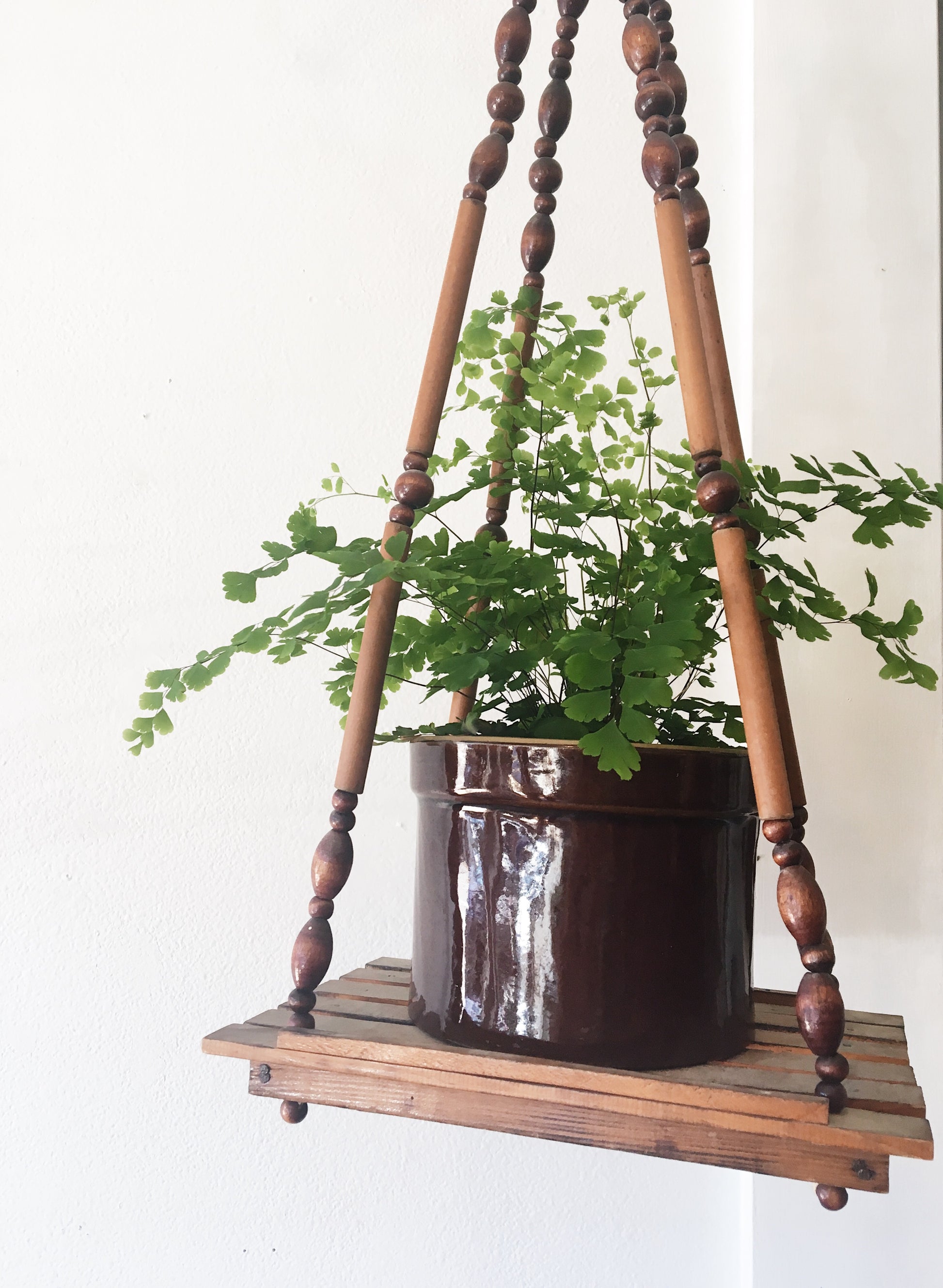 vintage beaded plant hanger Vintage Beaded Plant Hanger – Maven Collective