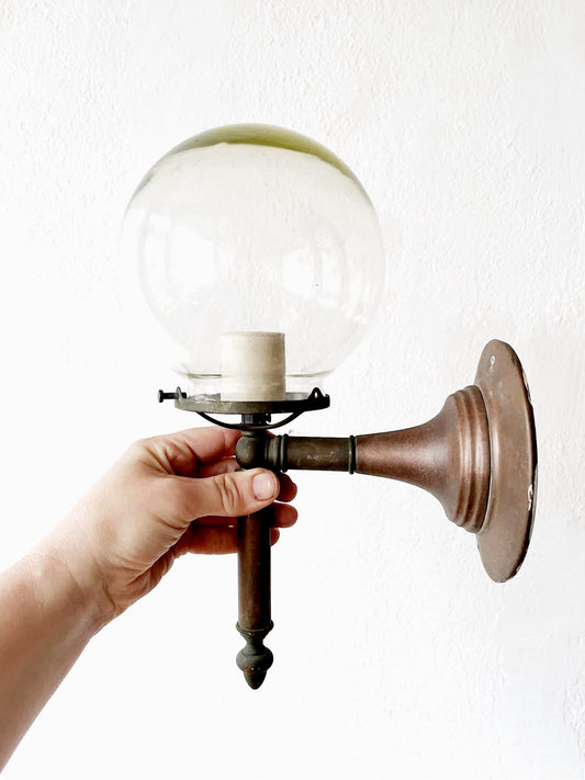 Vintage Blown Glass Sconce