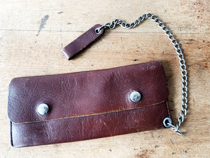 Vintage Leather Chain Wallet