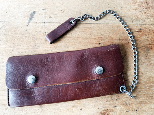 Vintage Leather Chain Wallet