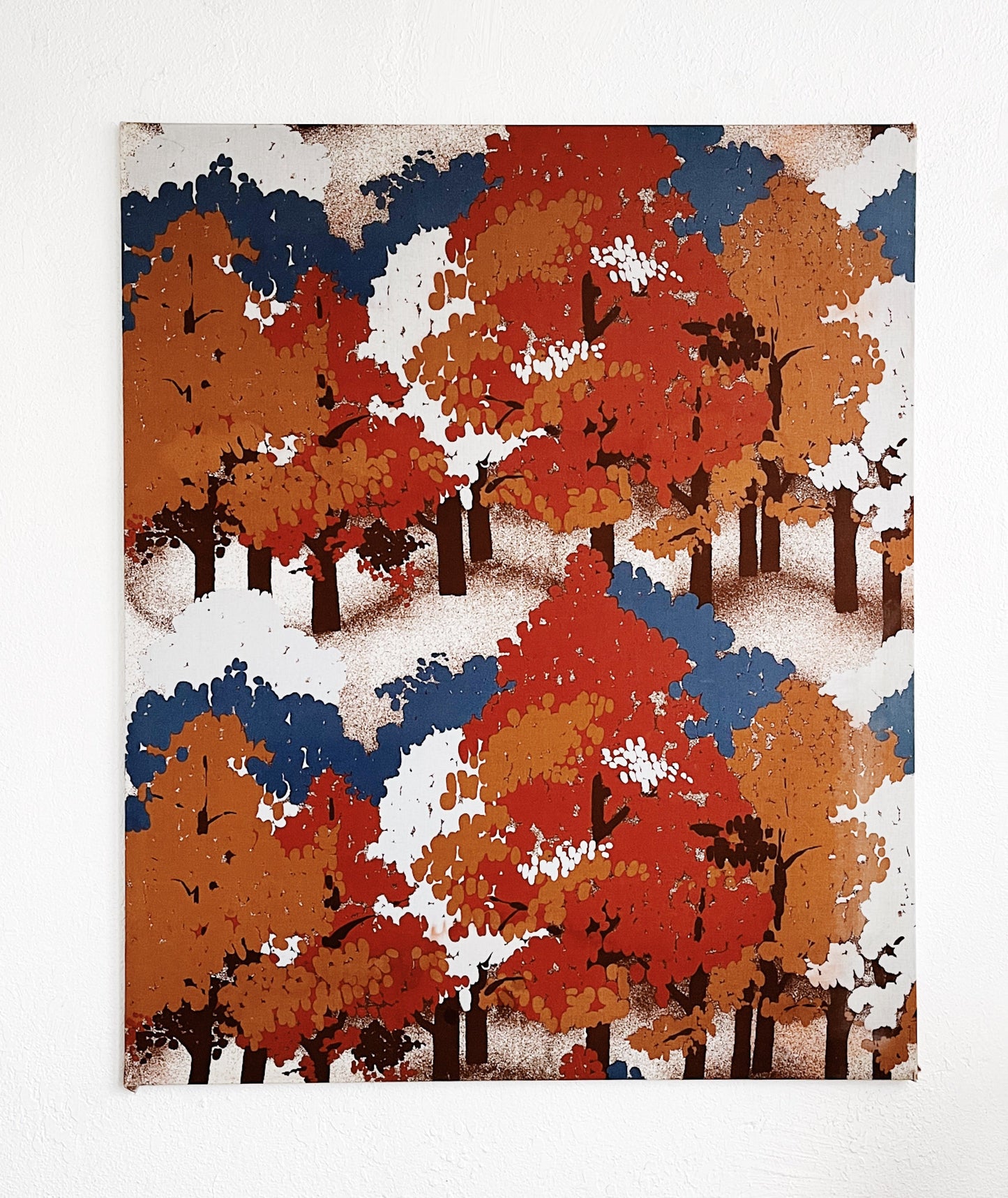 Vintage Textile Art Panel