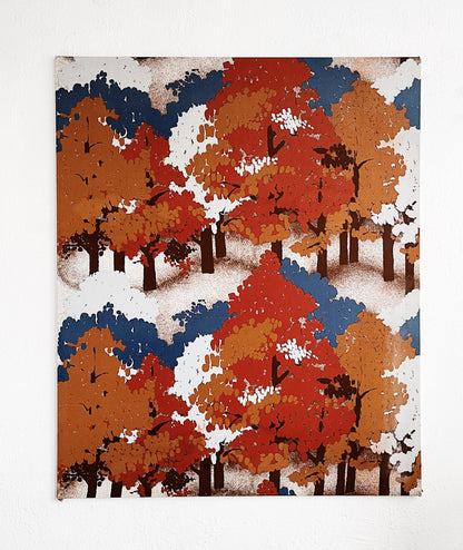 Vintage Textile Art Panel