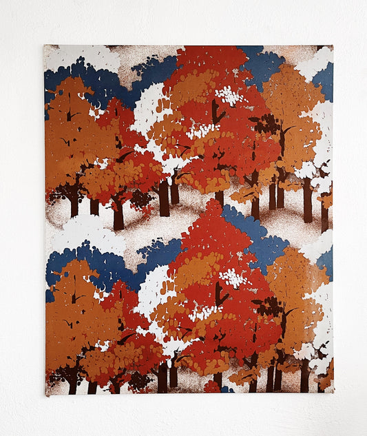 Vintage Textile Art Panel