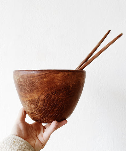 Mid Century Teak Salad Bowl