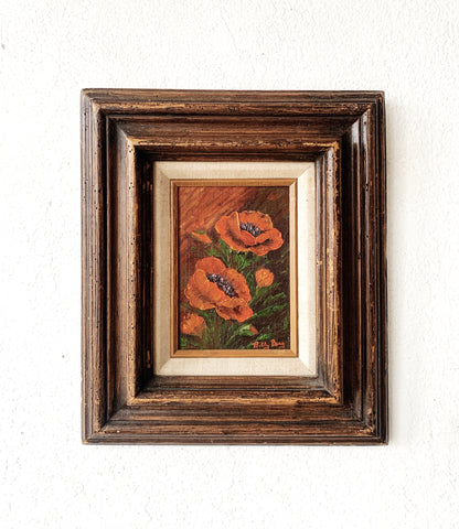 Vintage Poppies Oil Painting