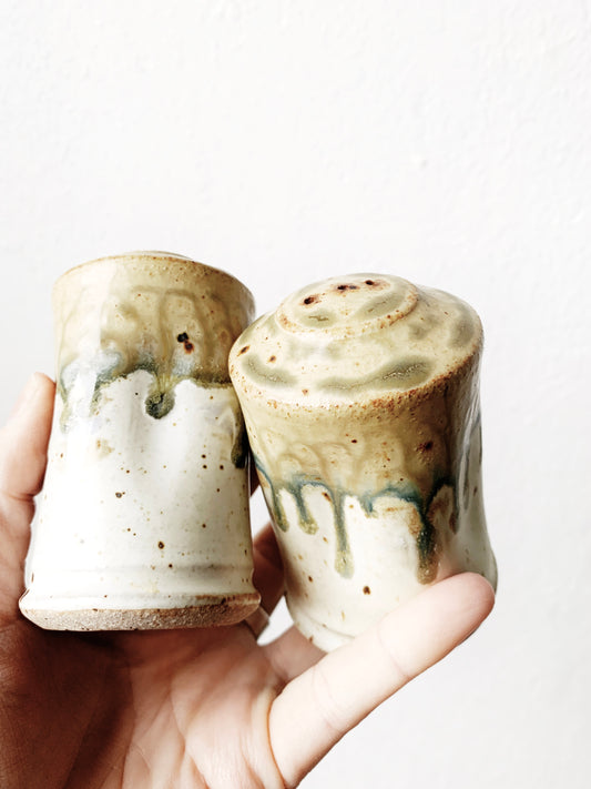 Handmade Stoneware Salt and Pepper Shakers