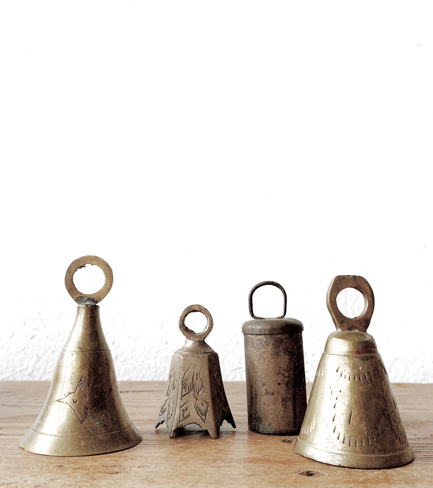 Vintage Incised Brass Bell Collection