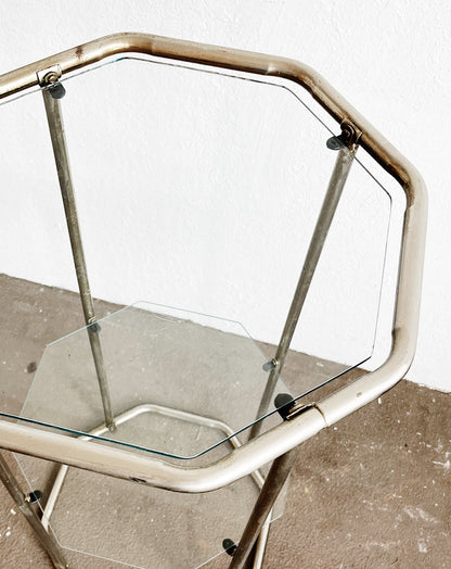 Vintage Octagonal Chrome Stand