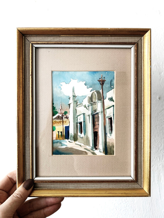 Vintage Original Watercolor Painting