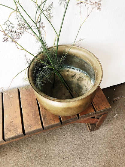 Large Brass Plant Pot
